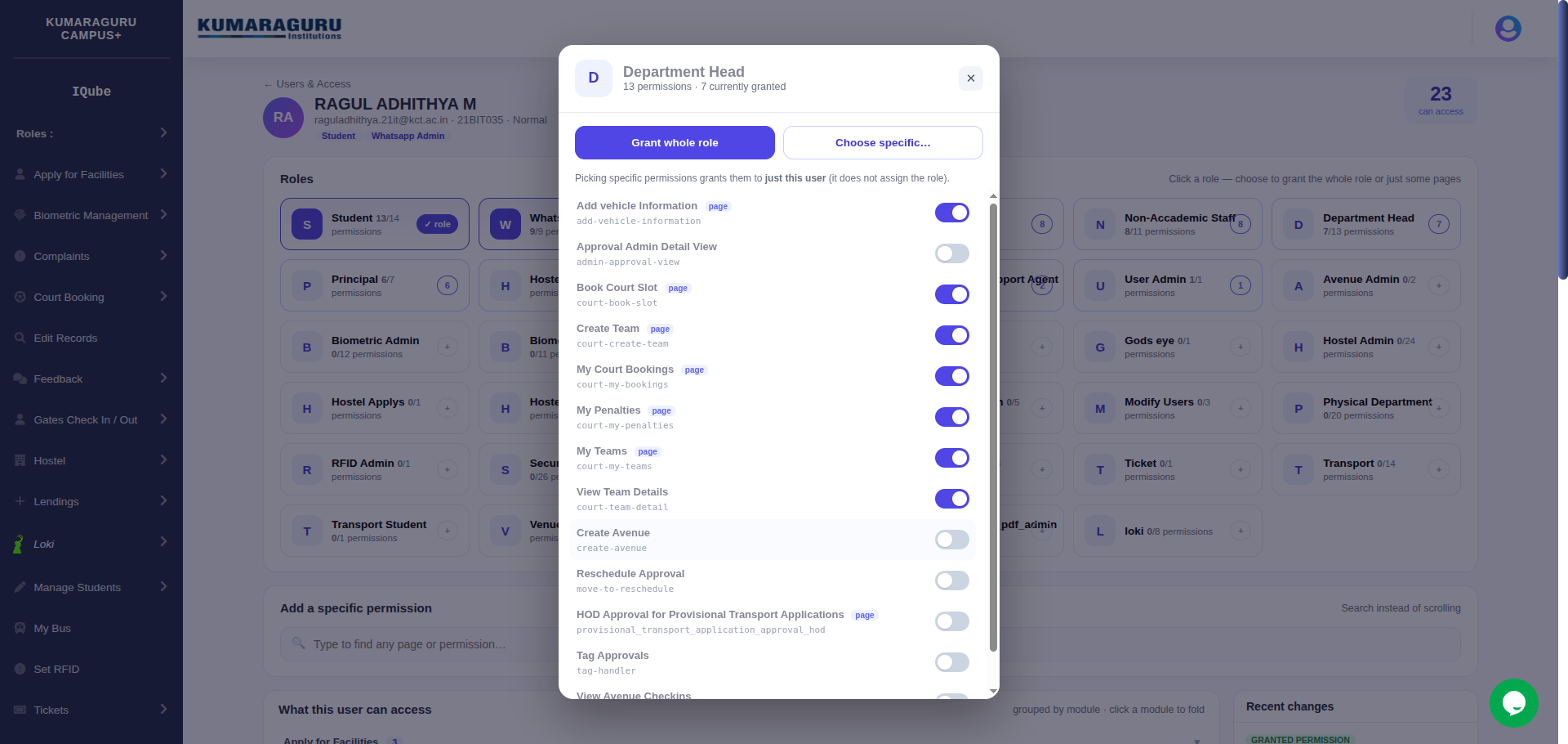Choose specific pages